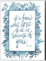 Framed Love Quote II
