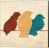 Framed Birds II (assorted colors)