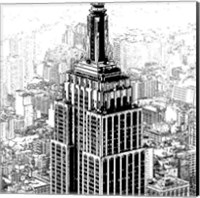 Framed Empire State Sketch