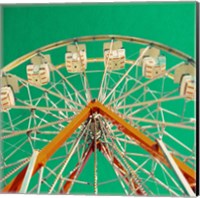 Framed Green Ferris Wheel