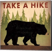 Framed Take a Hike Black Bear