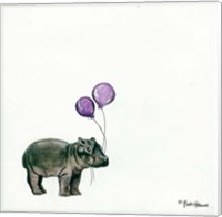 Framed Nursery Hippo