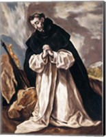 Framed St Dominic in Prayer