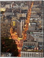 Framed Aerial View of Flatiron Building, NYC