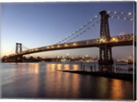 Framed Queensboro Bridge and Manhattan from Brooklyn, NYC