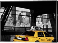 Framed Taxi on the Queensboro Bridge, NYC