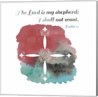 Framed Psalm 23 The Lord is My Shepherd - Cross 2