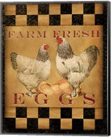 Framed Farm Fresh Eggs I