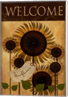 Framed Sunflowers Welcome