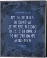 Framed Romans 15:13 Abound in Hope (Blue)