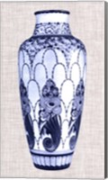 Framed Blue & White Vase I