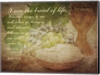 Framed John 6:35 I am the Bread of Life (Grapes)