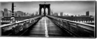 Framed Fog over the Brooklyn Bridge, Brooklyn, Manhattan, NY