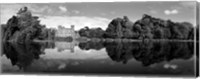 Framed Reflection of a castle in water, Johnstown Castle, County Wexford, Ireland