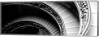 Framed Spiral Staircase, Vatican Museum, Rome, Italy BW