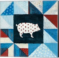 Framed Modern Americana Farm Quilt V