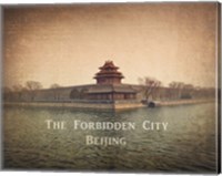 Framed Vintage The Forbidden City in Beijing, China, Asia