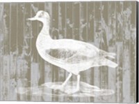 Framed Woodgrain Fowl II