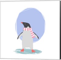 Framed 'Minimalist Penguin, Girls Part II' border=