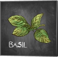 Framed Basil on Chalkboard