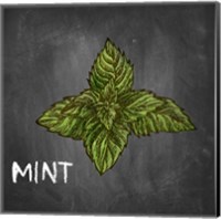 Framed Mint on Chalkboard