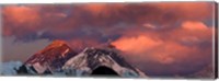 Framed Snowcapped Mountain Peaks, Mt Everest, Himalayas