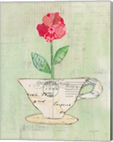 Framed Teacup Floral I on Print