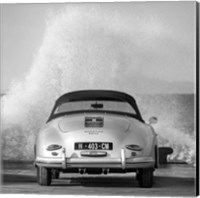 Framed Ocean Waves Breaking on Vintage Beauties  (BW detail 2)