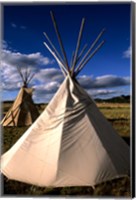 Framed Sioux Teepee at Sunset, Prairie near Mount Rushmore, South Dakota