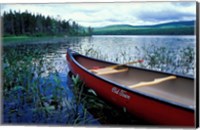 Framed Canoeing on Lake Tarleton, White Mountain National Forest, New Hampshire