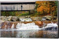 Framed Covered bridge over Wild Ammonoosuc River, New Hampshire