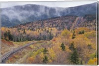 Framed New Hampshire, White Mountains, Bretton Woods, Mount Washington Cog Railway trestle