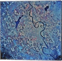 Framed Satellite view of Concord, New Hampshire
