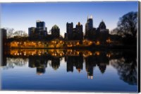 Framed Lake at Dusk,  Atlanta, Georgia