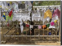 Framed Prayer flags at the Great Monastery, Anuradhapura, North Central Province, Sri Lanka