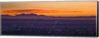 Framed Buildings and San Bernardino Mountains, California