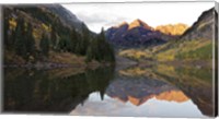 Framed Elk Mountains & Maroon Bells Lake, Colorado