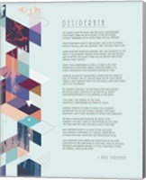 Framed Desiderata Abstract Geometric Background