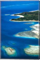 Framed Aerial of Maolo Island, Mamanuca Islands, Fiji