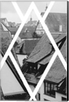 Framed Rothenburg Housetops