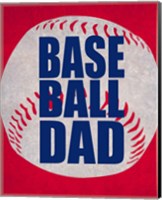 Framed 'Baseball Dad In Red' border=