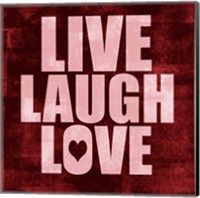 Framed Live Laugh Love-Grunge