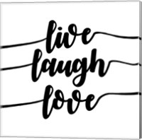Framed Live Laugh Love-Script