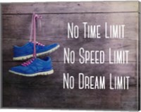 Framed No Time Limit No Speed Limit No Dream Limit Blue Shoes