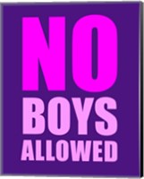 Framed No Boys Allowed - Purple