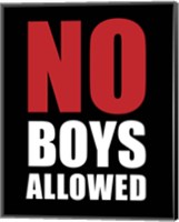 Framed No Boys Allowed - Black