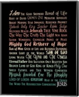 Framed Names of Jesus Rectangle Orange Ombre Text