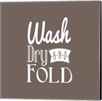 Framed Wash Dry And Fold Brown Background