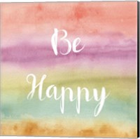 Framed 'Rainbow Seeds Painted Pattern XIV Happy' border=