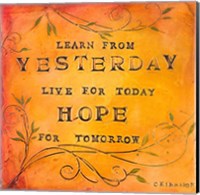 Framed Learn Live Hope II